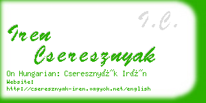 iren cseresznyak business card